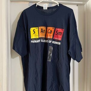 Mens XXL t-shirts pre-shrunk cotton, NWT lot of 2, one black one blue